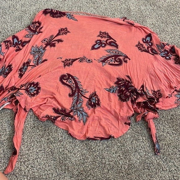 Free people Maui Waui paisley tie top XS pink - Picture 5 of 5